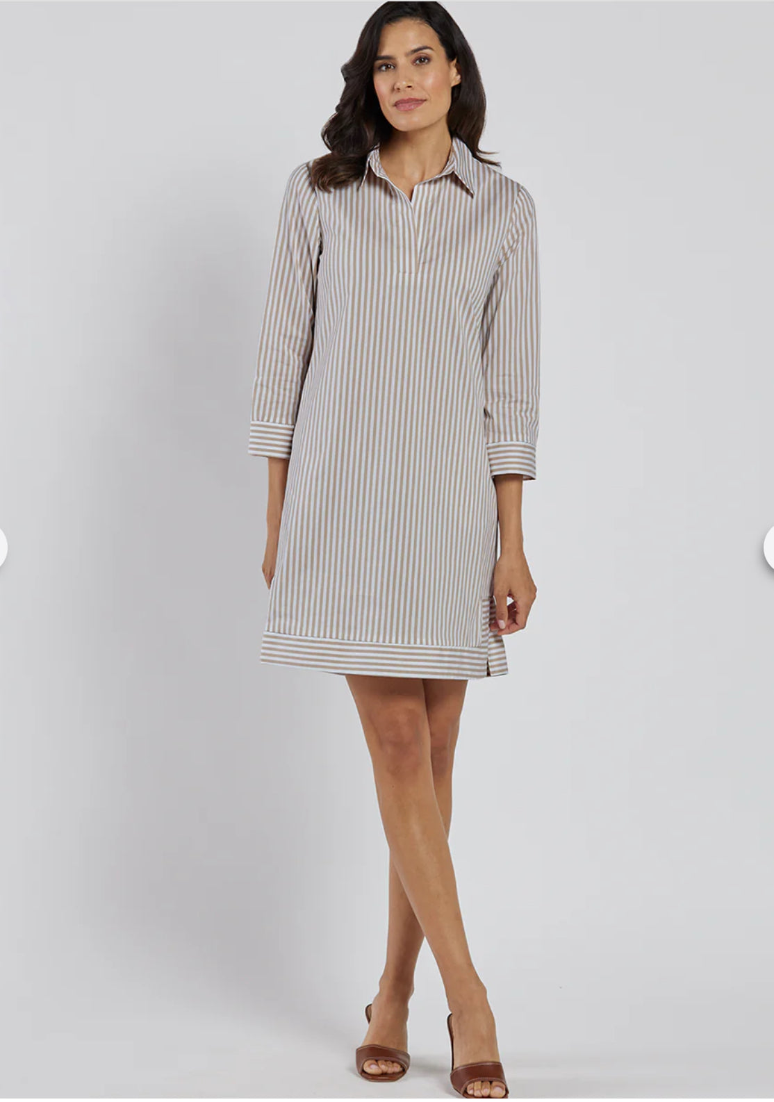 Cotton Stripe Sand by Jude Connally