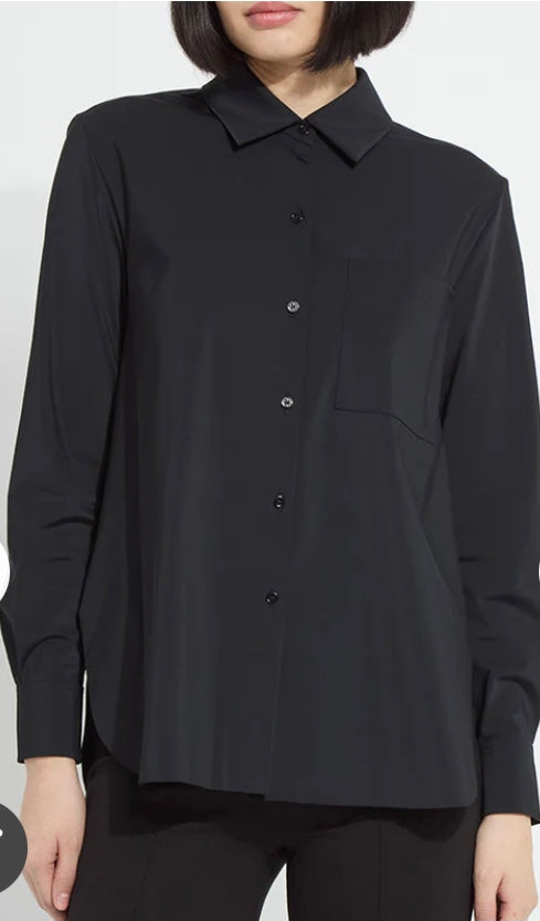 Schiffer 2.0 Button Down Shirt (style# 4000)in Black by Lysse