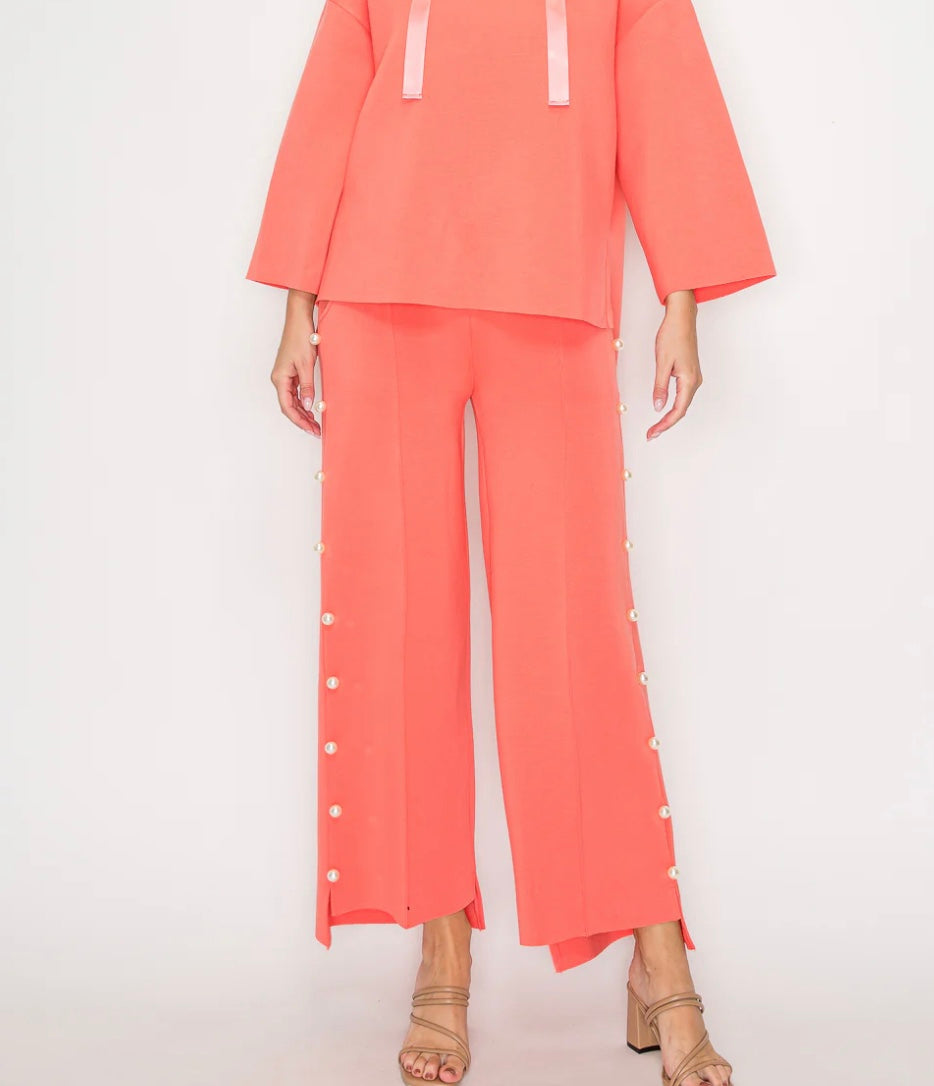 Farrah Pearl Pant in Peach by Joh