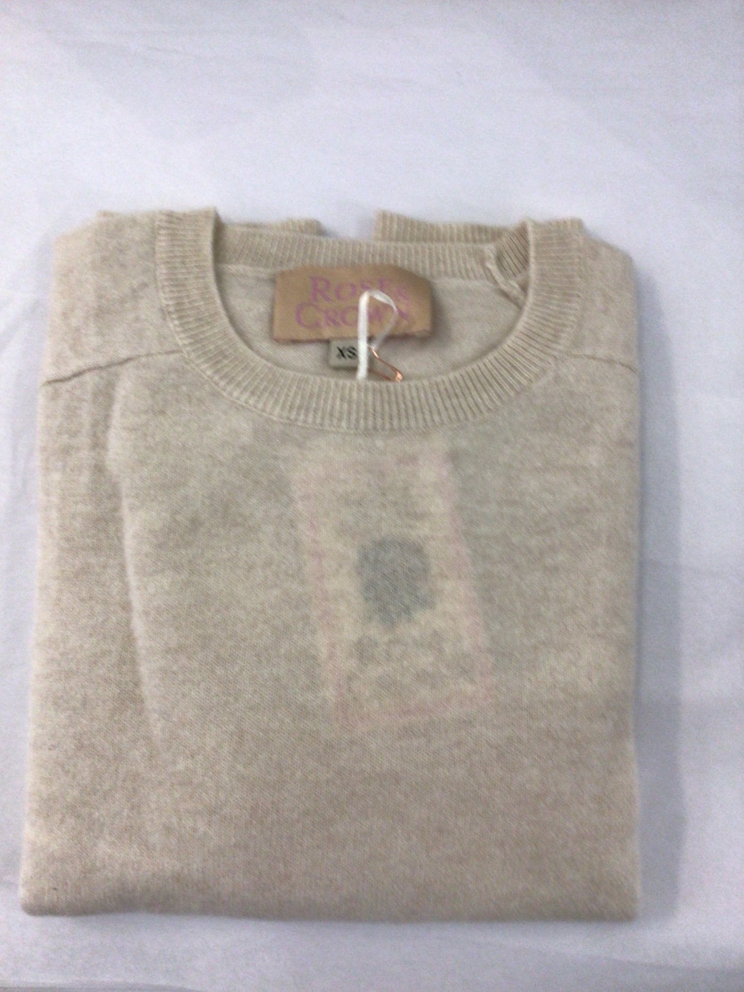 Cashmere Crewneck Sweater in Beach Sand by Rose and Crown