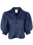 Bomba Shirt Solid Silky Poplin in Navy by Finley