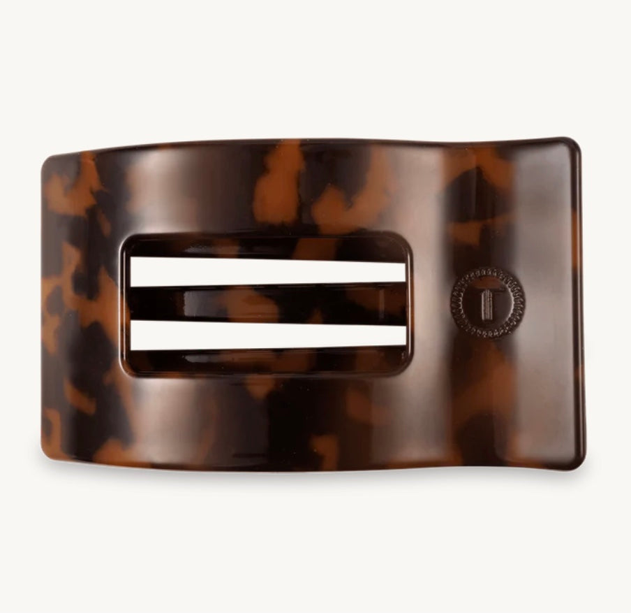 Tortoise Medium Flat Rectangle Hairclip