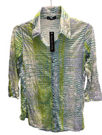 Crushed Polo Shirt - Lime by David Cline