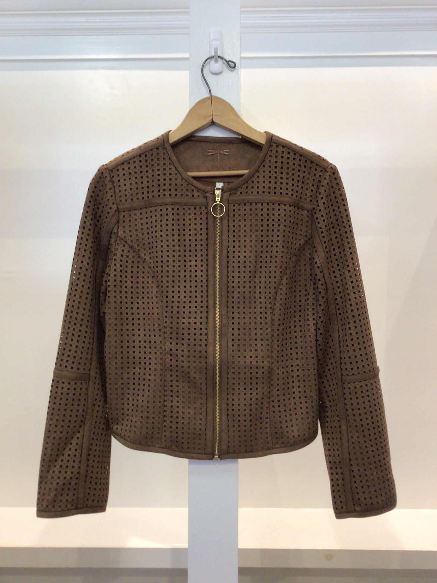 Piper Punched Suede Jacket in Bison by Tyler Böe