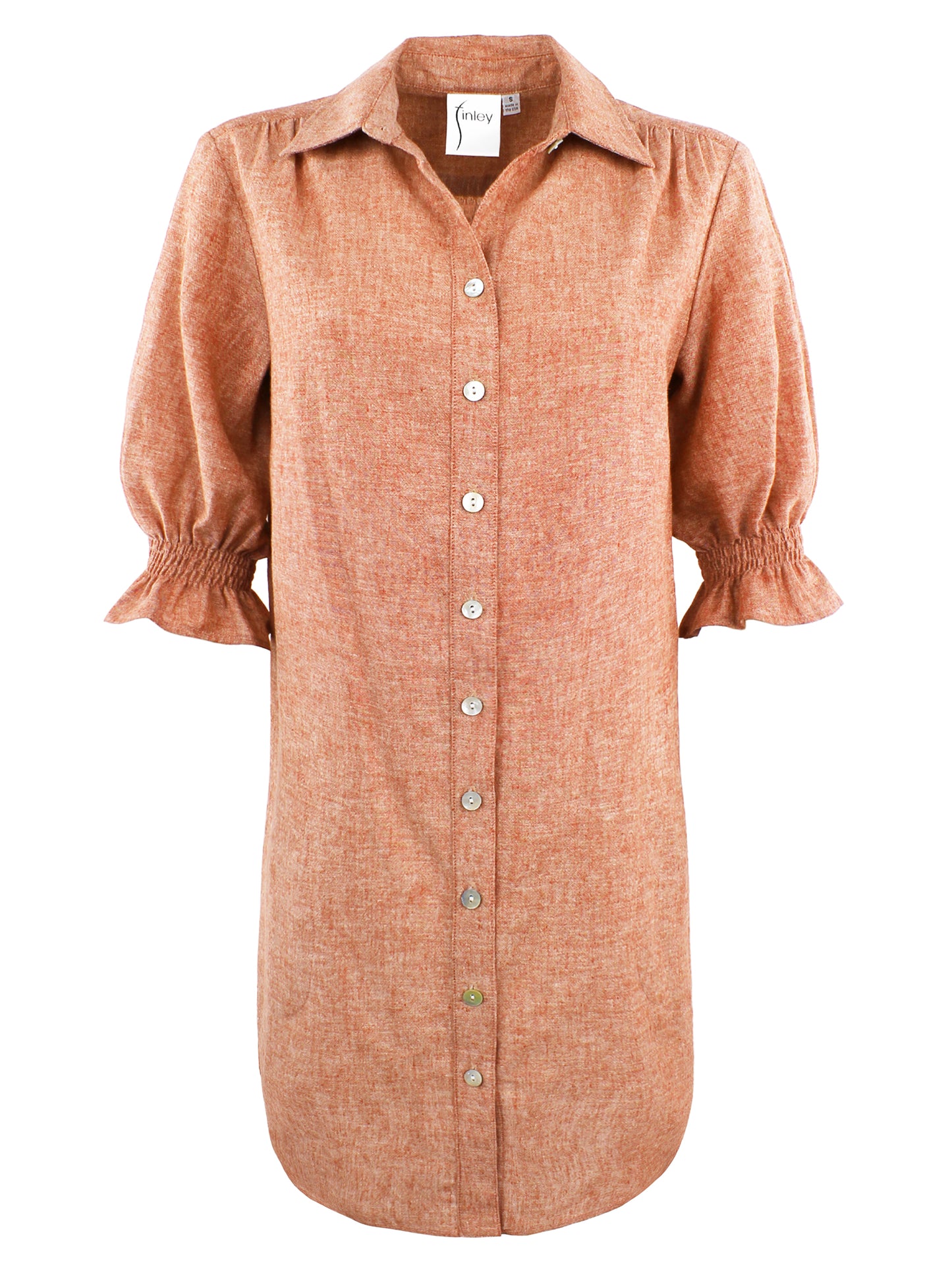 Miller Dress Hemp in Rust Orange by Finley