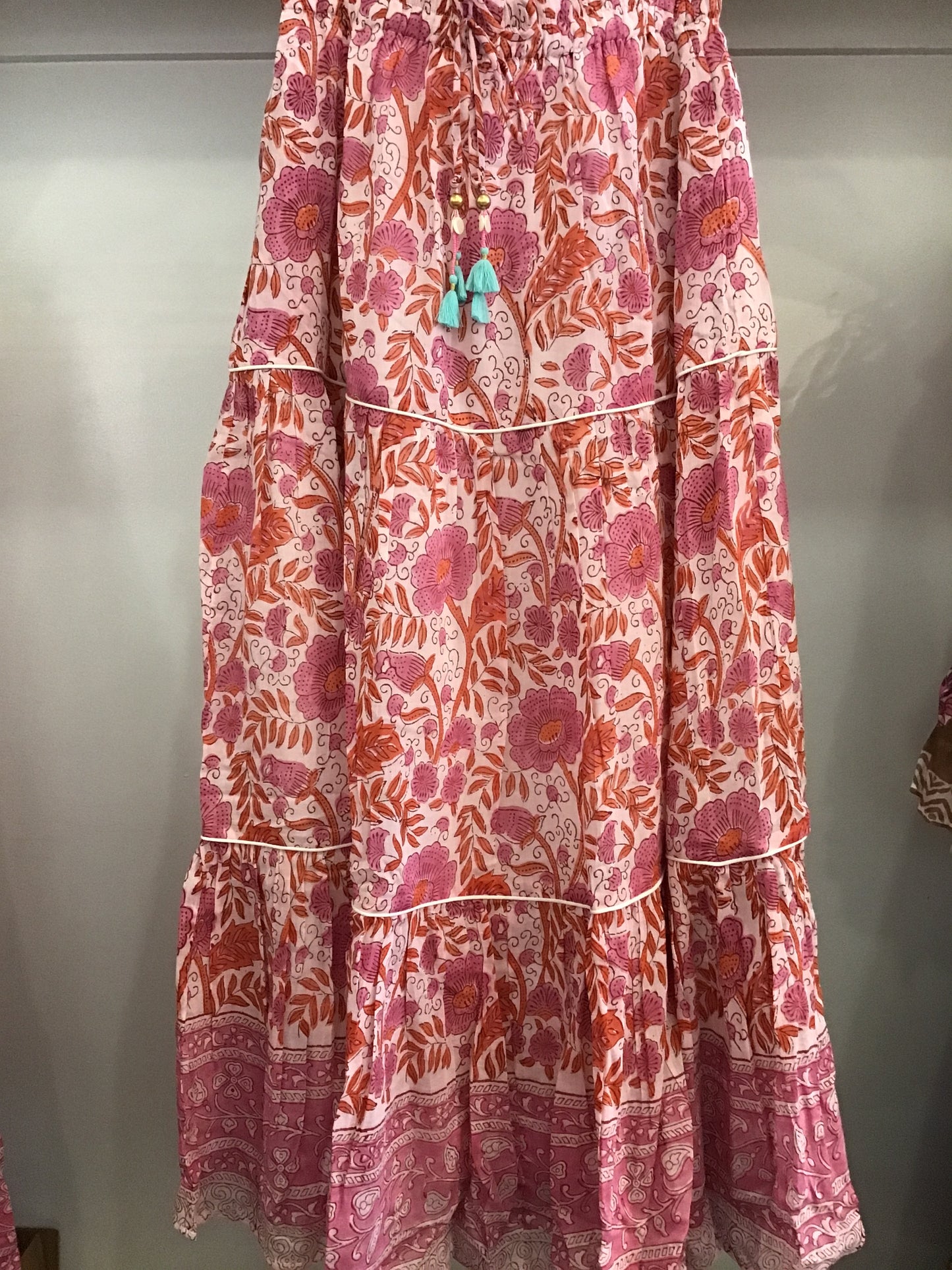 Gretha Maxi Skirt in Coral Floral by Sal Rosa