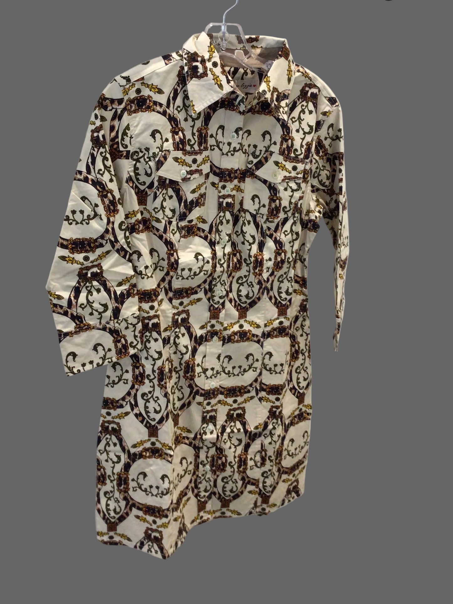 Sag Harbor Dress in Ivory Cheetah Belts by Dizzy Lizzie