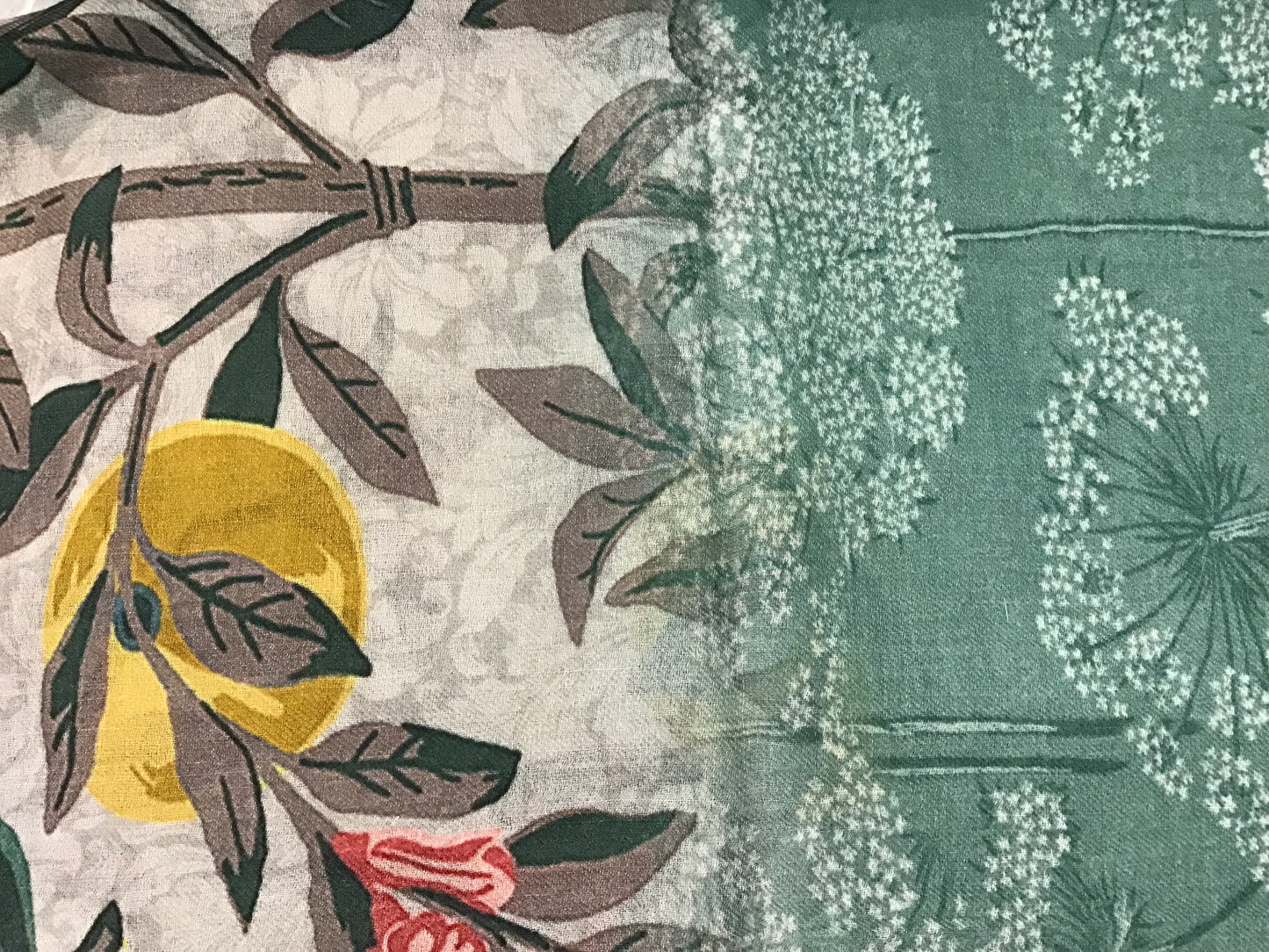 Muriel Wool Silk Scarf in Taupe-Silver by Dolma