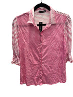 Stripped Pink Crushed Shirt with by David Cline