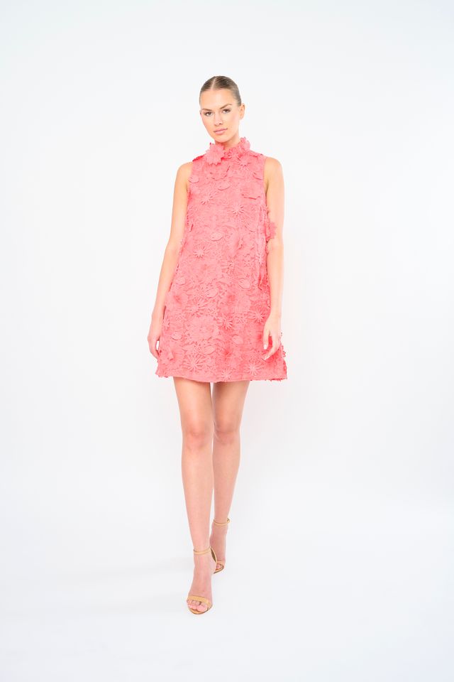 Tori Dress in Pink Flora Lace by Flora Bea