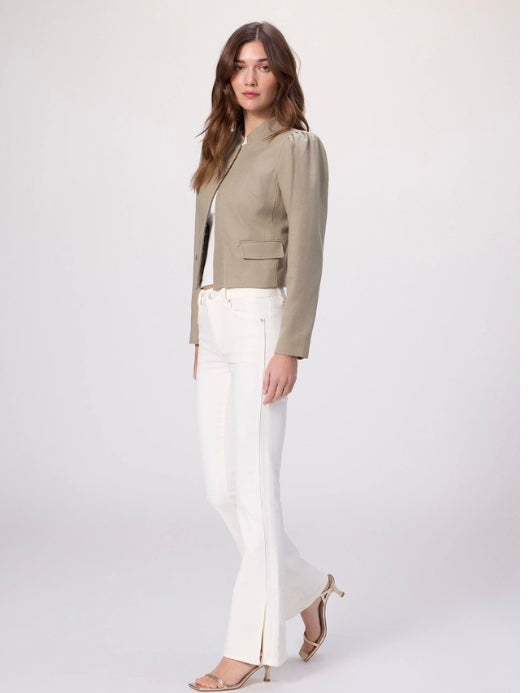 High Rise Laurel Canyon Jeans in Tonal Ecru by Paige