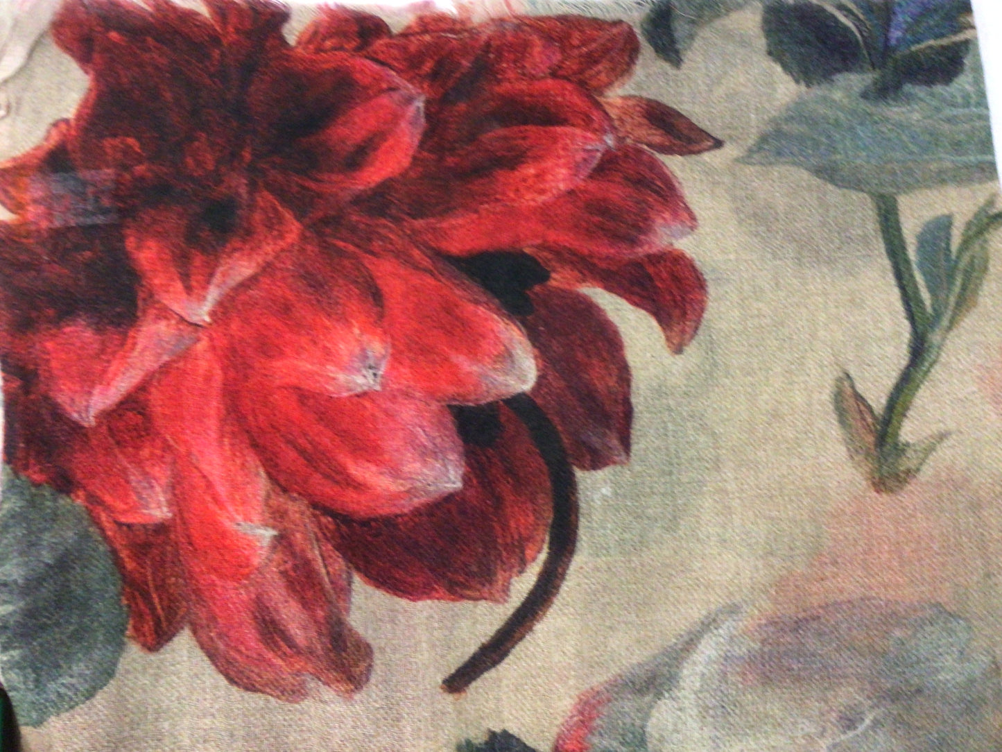 Mila Floral Wool Silk Scarf by Dolma