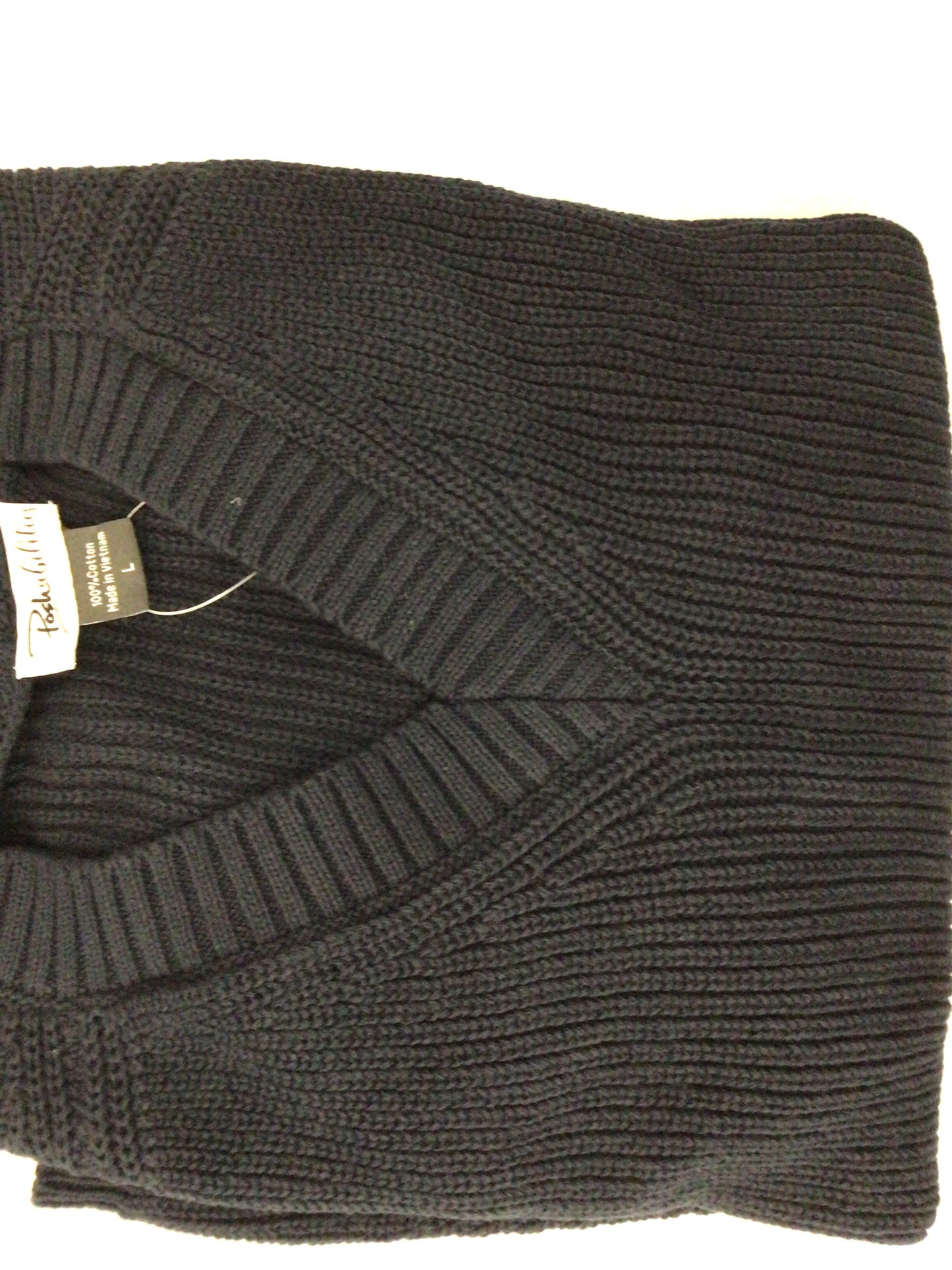 V-Neck Shaker Sweater in Navy by Poshabilities