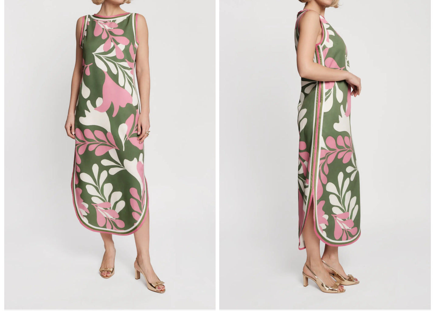 Selena Maxi Dress Modern Palm Treetop by Frances Valentine