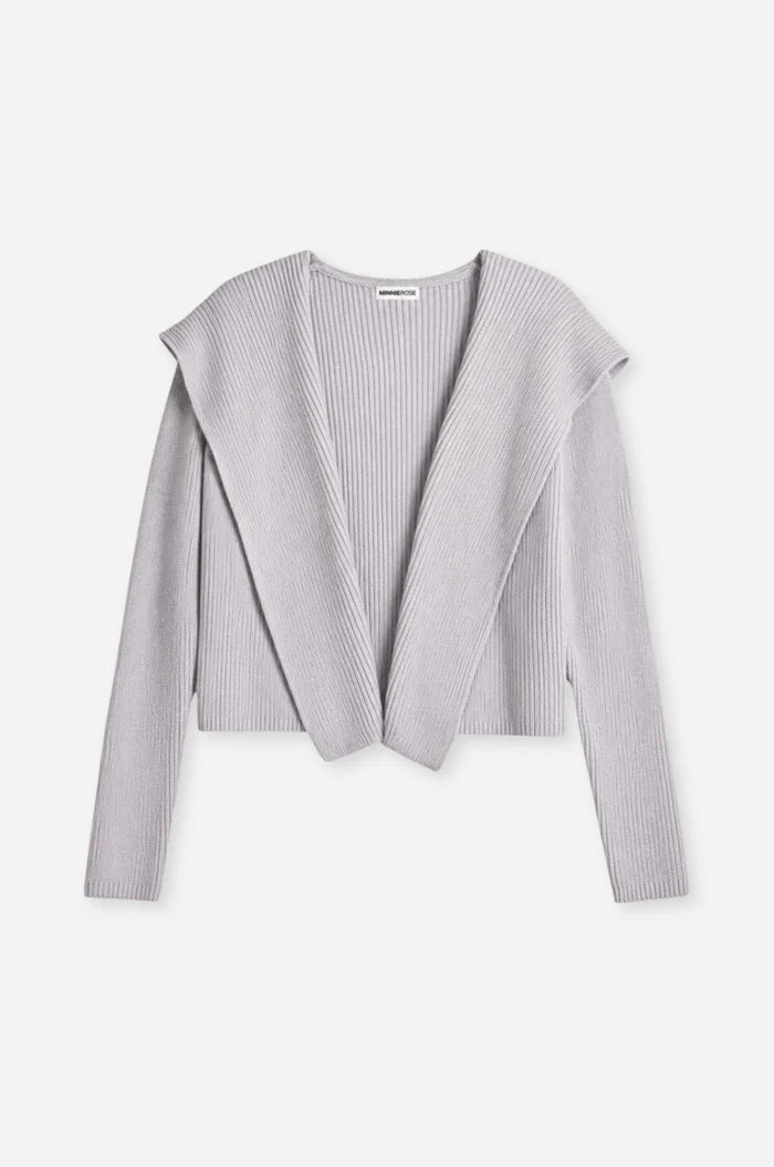 Cotton Shaker Hooded Flyaway Cardigan
SKU: 9264 076 in Foxy Silver by Minnie Rose