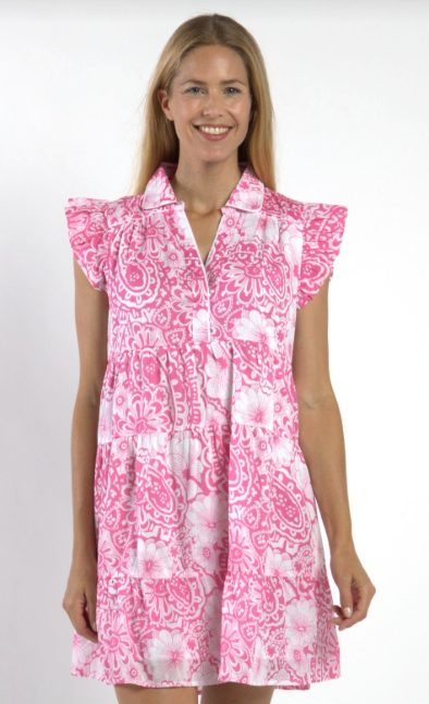 Alanna Dress in Painted Paisley Peony