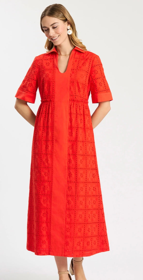 Lane Eyelet Dress in Grenadine by Tyler Boe