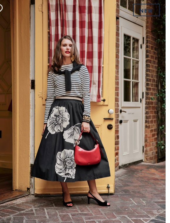Phoebe Midi Skirt in Chrysanthemum by Frances Valentine
