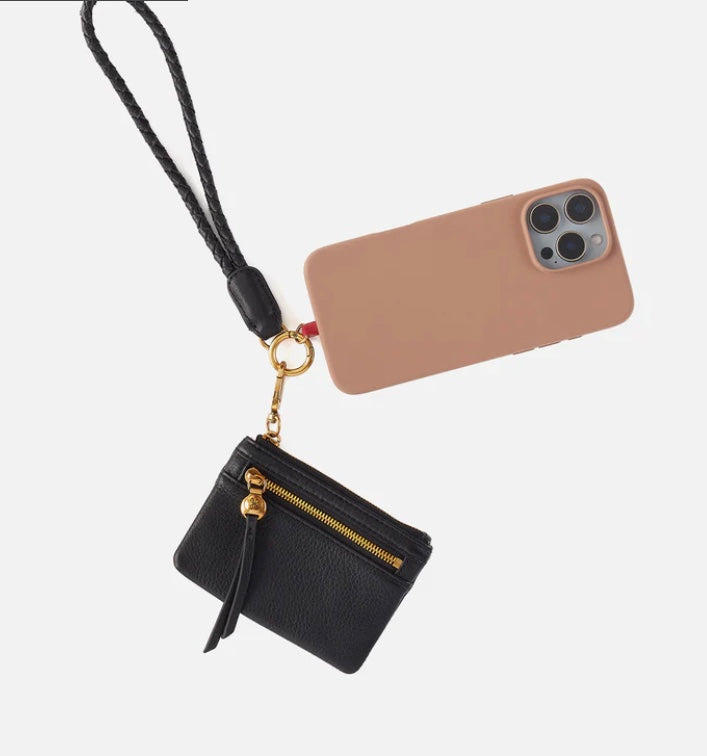 Lasso Phone Wristlet in Black by Hobo