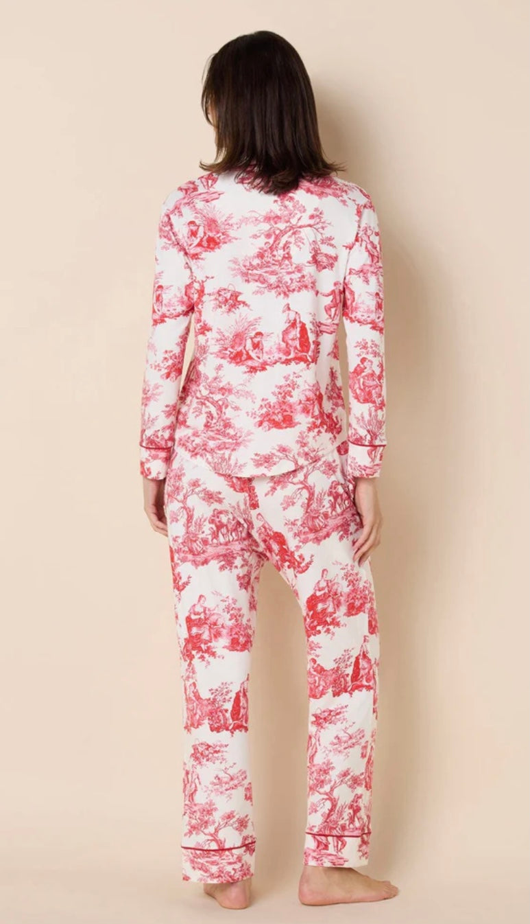 Idle Hours Pima Knit Long Sleeved Pajama by The Cat’s Pajamas