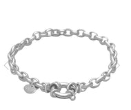 Rolo 5mm Bracelet in Silver 7.5in  by Lola and Company
