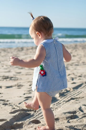 Seersucker Dress and Bloomers with Flowers by Florence Eiseman