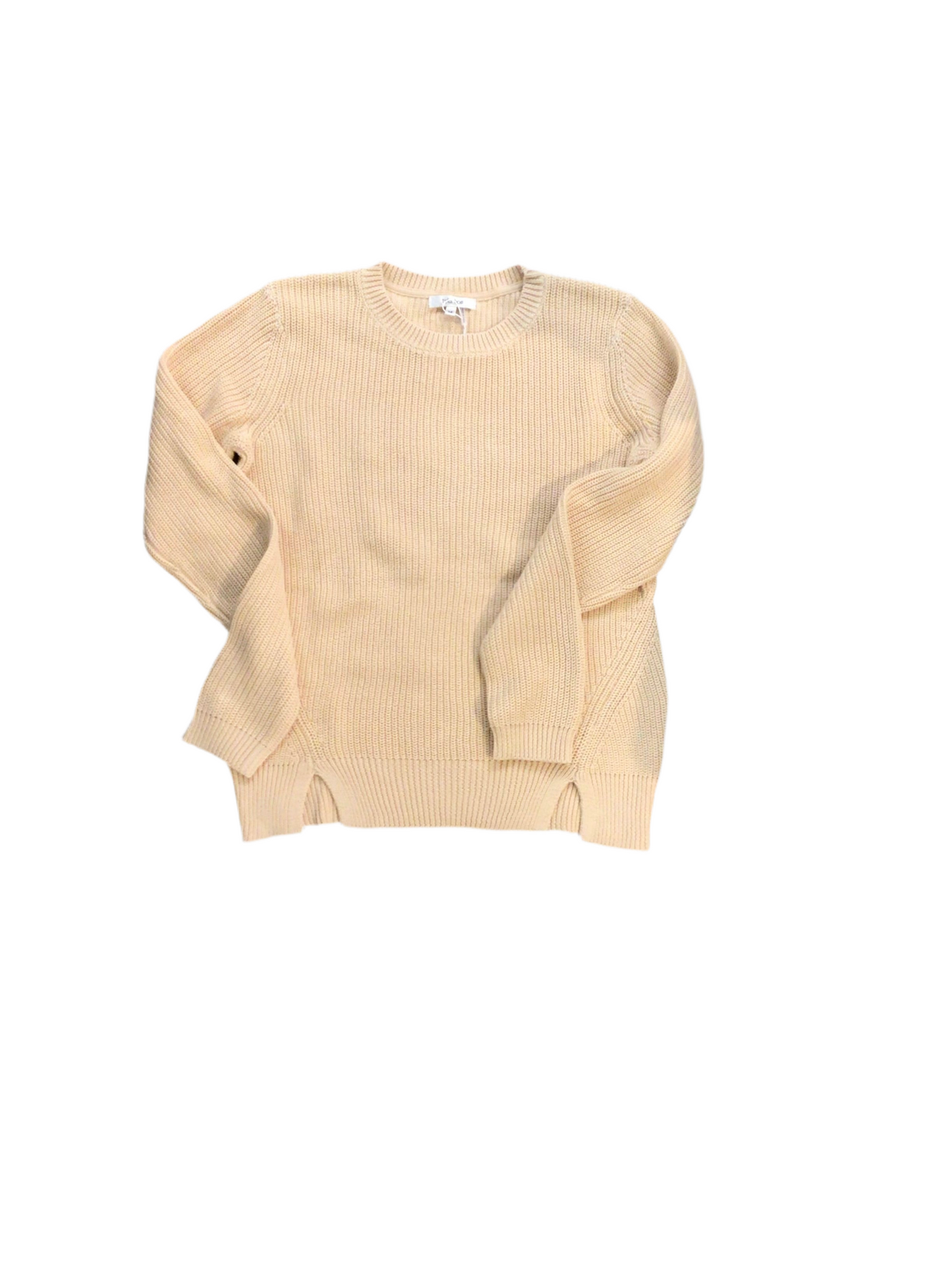 Mineral Wash Crew Neck Sweater in Winter Wheat