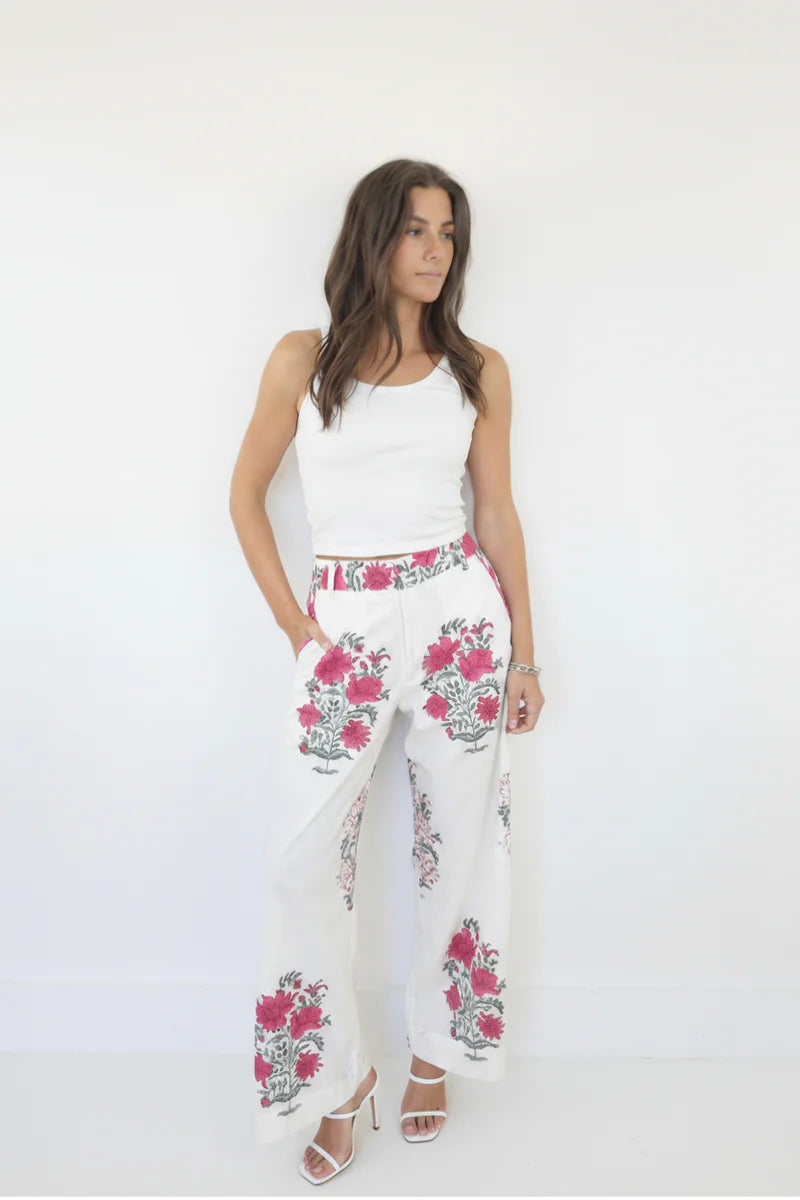 Edison Pant in Sunset Rose by Nibi