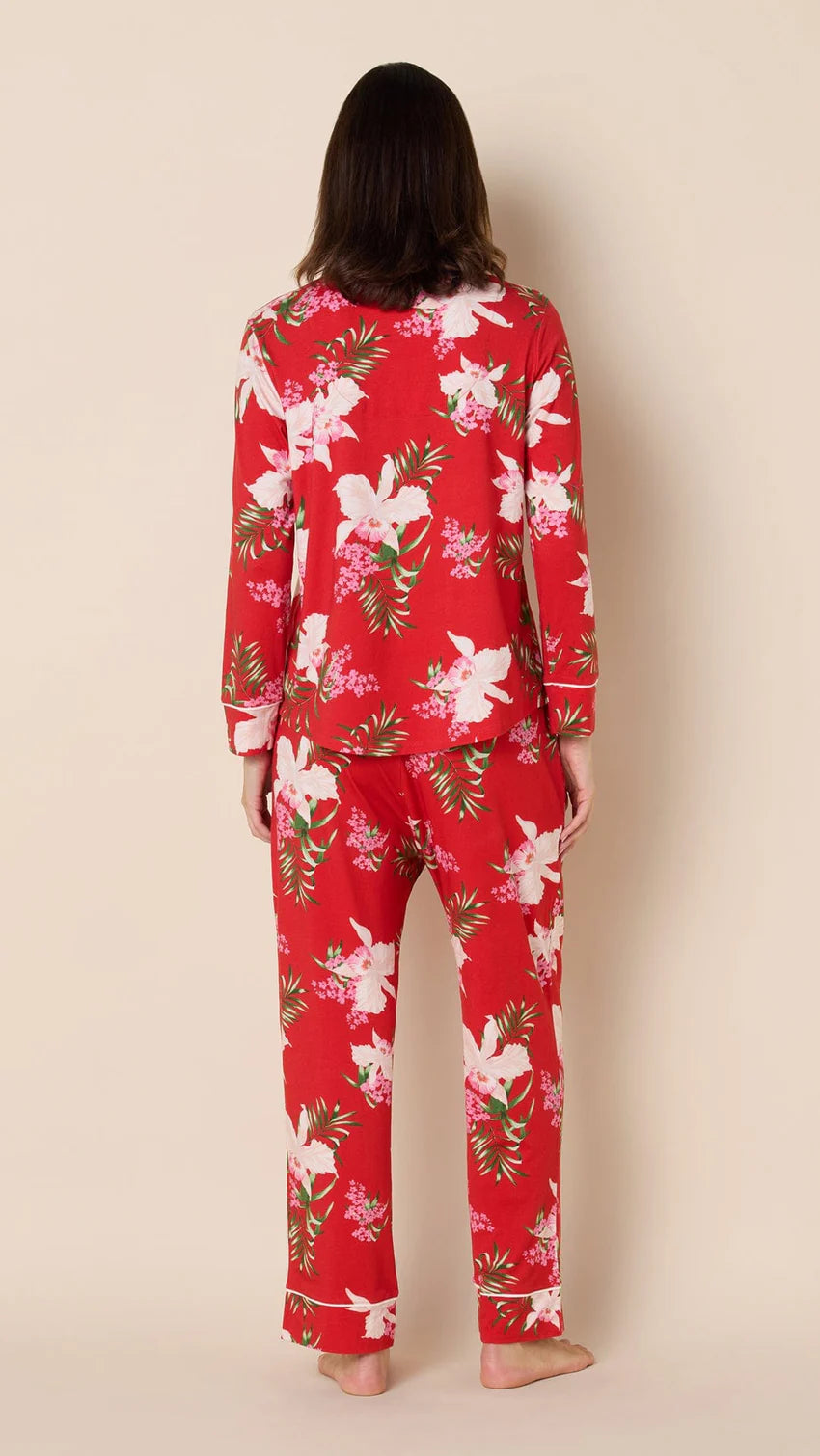 Flora Festiva Pima Knit Long-sleeve Pajama by Cat’s Pajamas