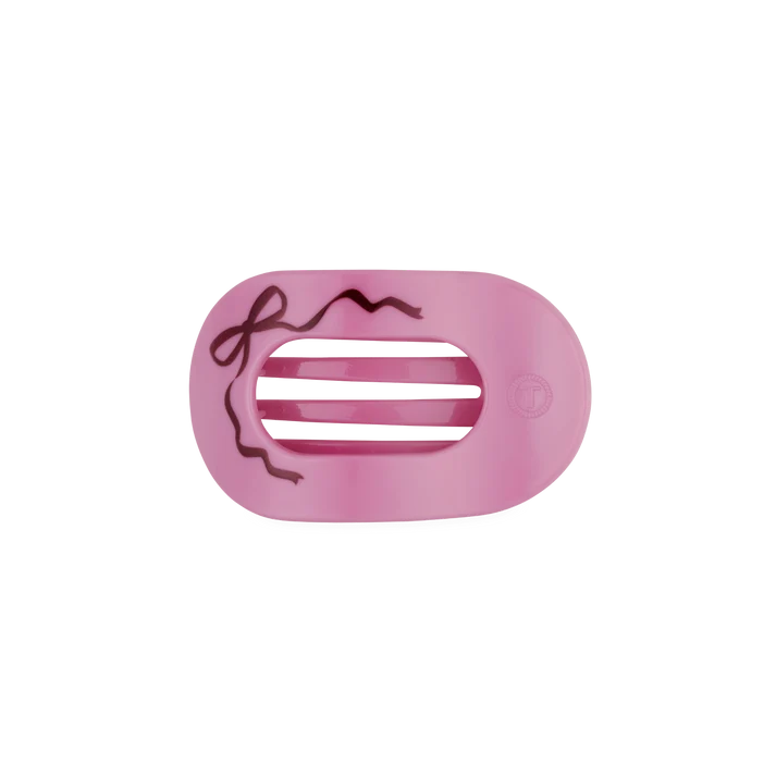 Just Add a Bow Small Flat Round Hair Clip by Teleties