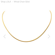 Wheat Chain Gold 1mm 18inch by Lola and Company