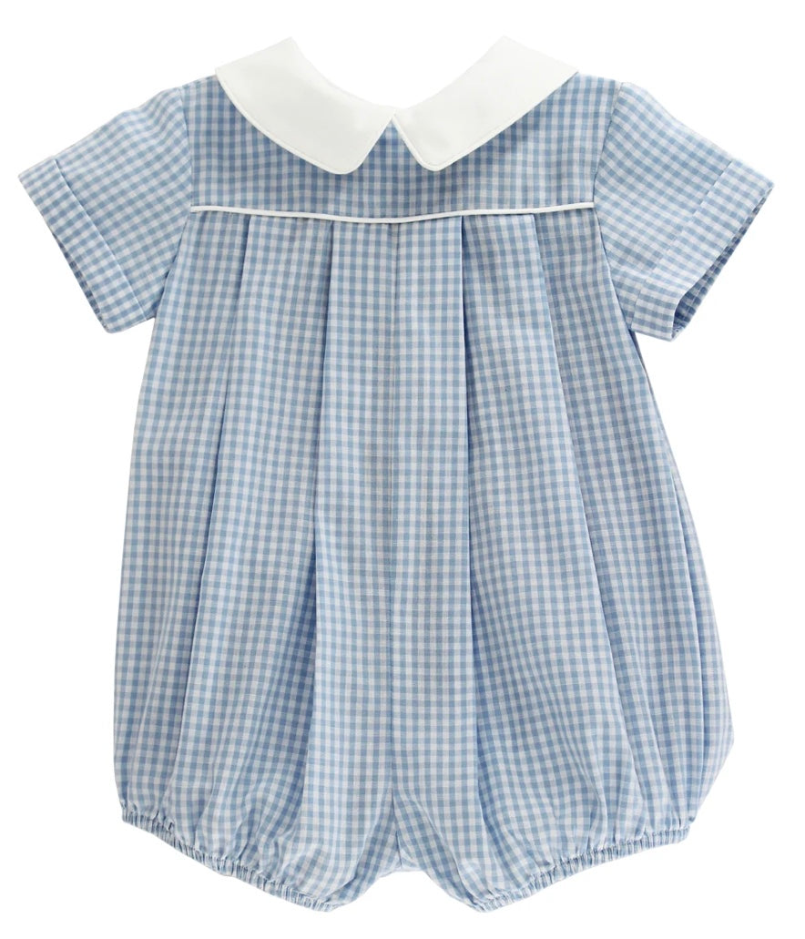 Light Blue Check Dressy Bubble by The Bailey Boys