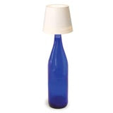 LED Touchable White Lampshade with Bottle Stopper by Two’s Company