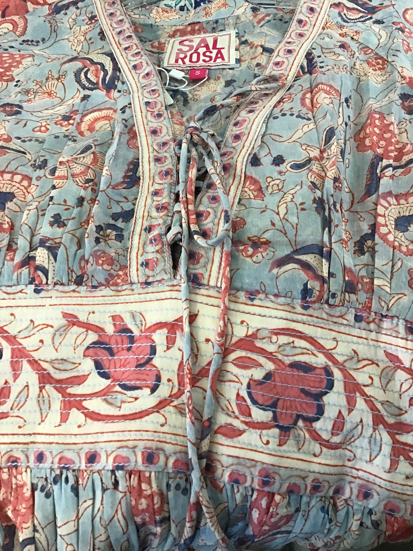 Long Sleeve Short Dress in Blue Rush by SALROSA