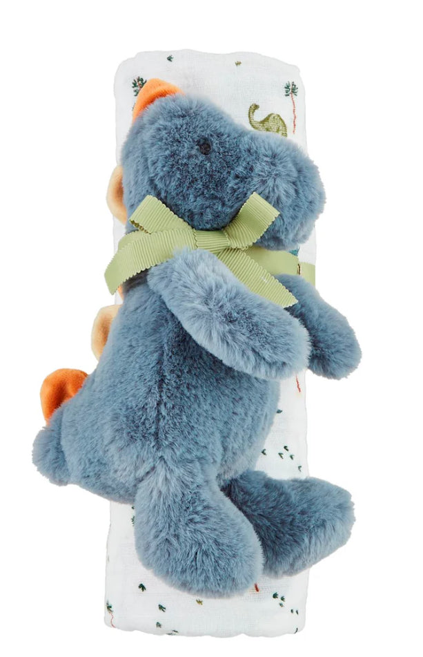 Dino Swaddle and Rattle by Mudpie