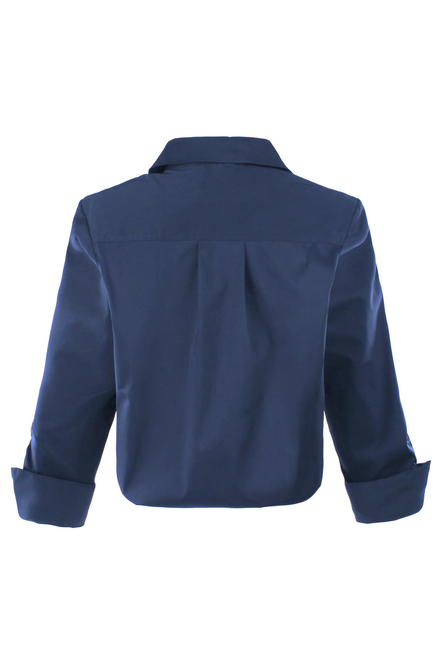 Sloane Shirt Silky Poplin in Navy by Finley