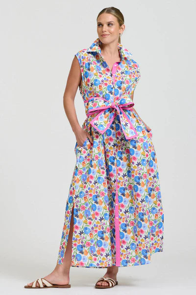 Sabine Longline Sleeveless Dress Summer Bouquet by Shirty