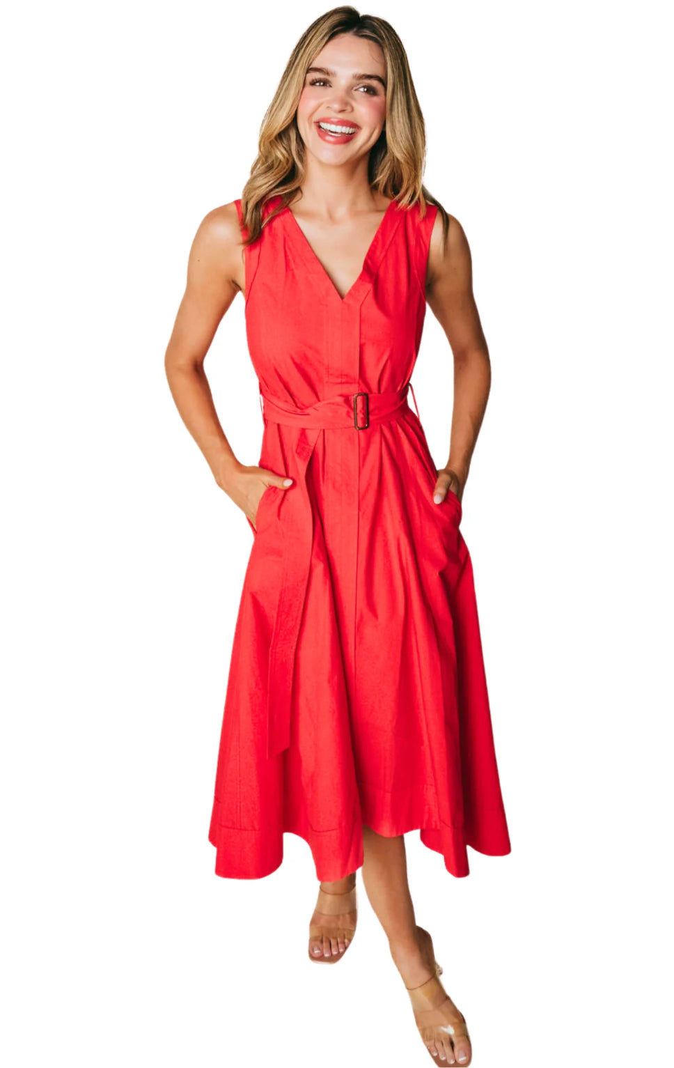 Market Dress in Red by La Roque