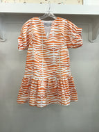 Lucy Zebra Dress in Orange by Brooke Wright