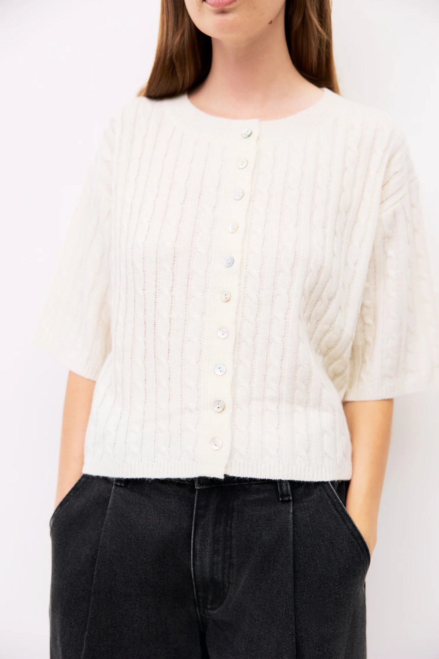 The Poppy Cardigan in Cream
