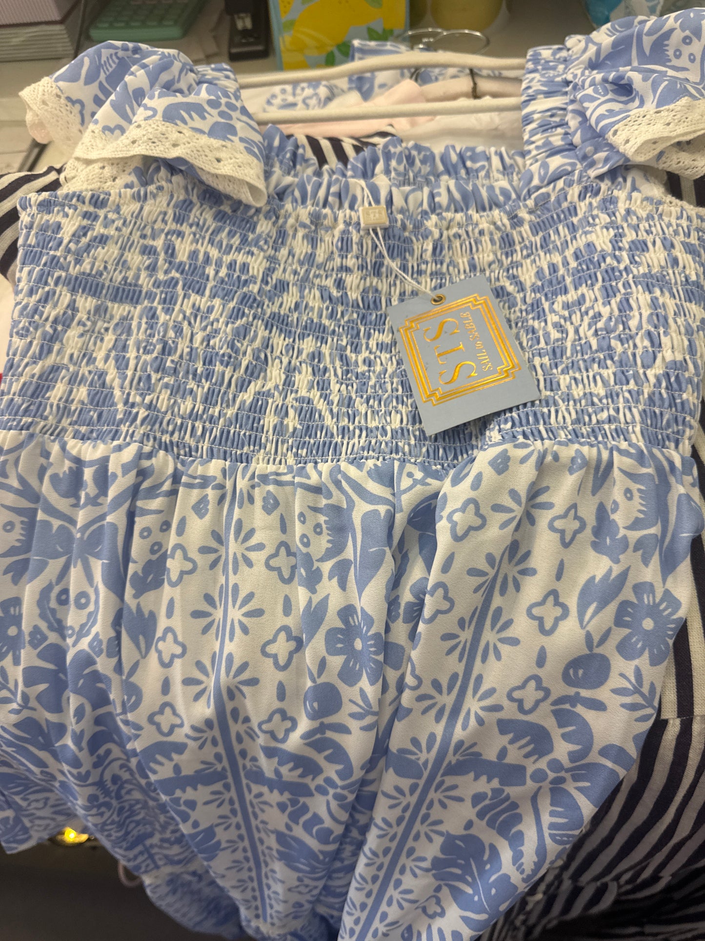 STS Sale Maxi Tropical Block Print SU25228