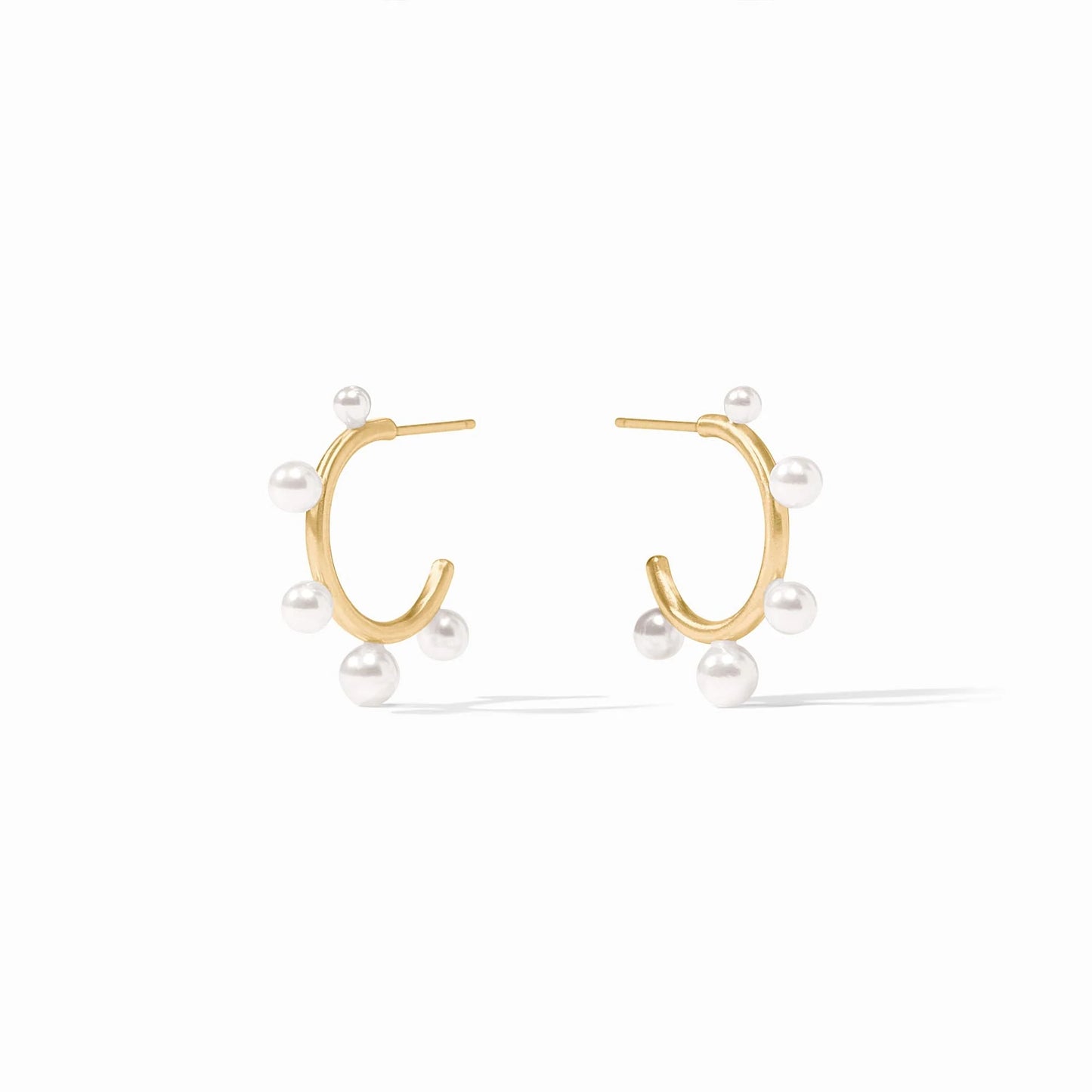 Hydra Stone Hoop in Pearl by Julie Vos Size Small