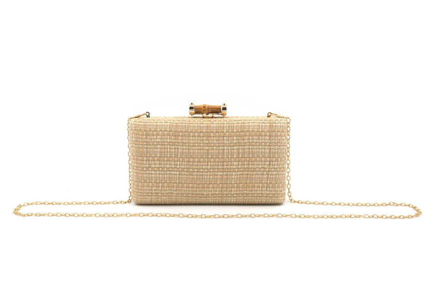 Natural Clutch in Khaki by BC Bags