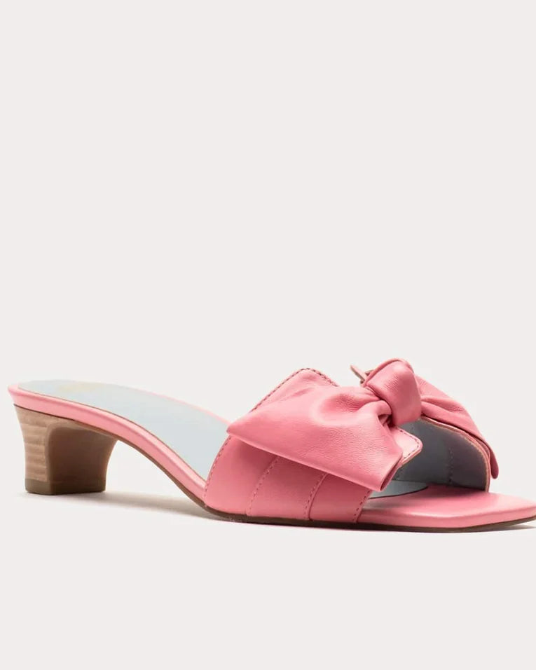 Sandy Slide Heel Soft Glove Nappa Platin in Pink by Frances Valentine