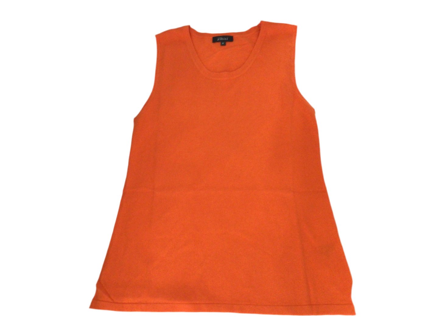 Tangerine Cotton Tank Sweater by Poshabilities