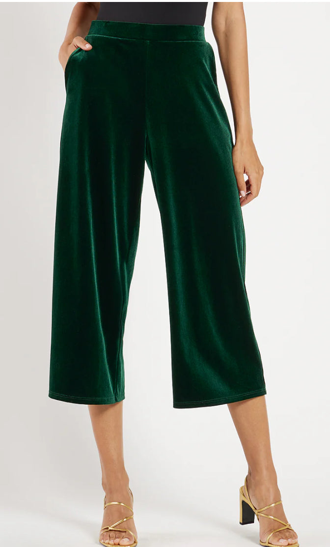 Lolly Stretch Velvet Pant in Palace Green by Jude Connally