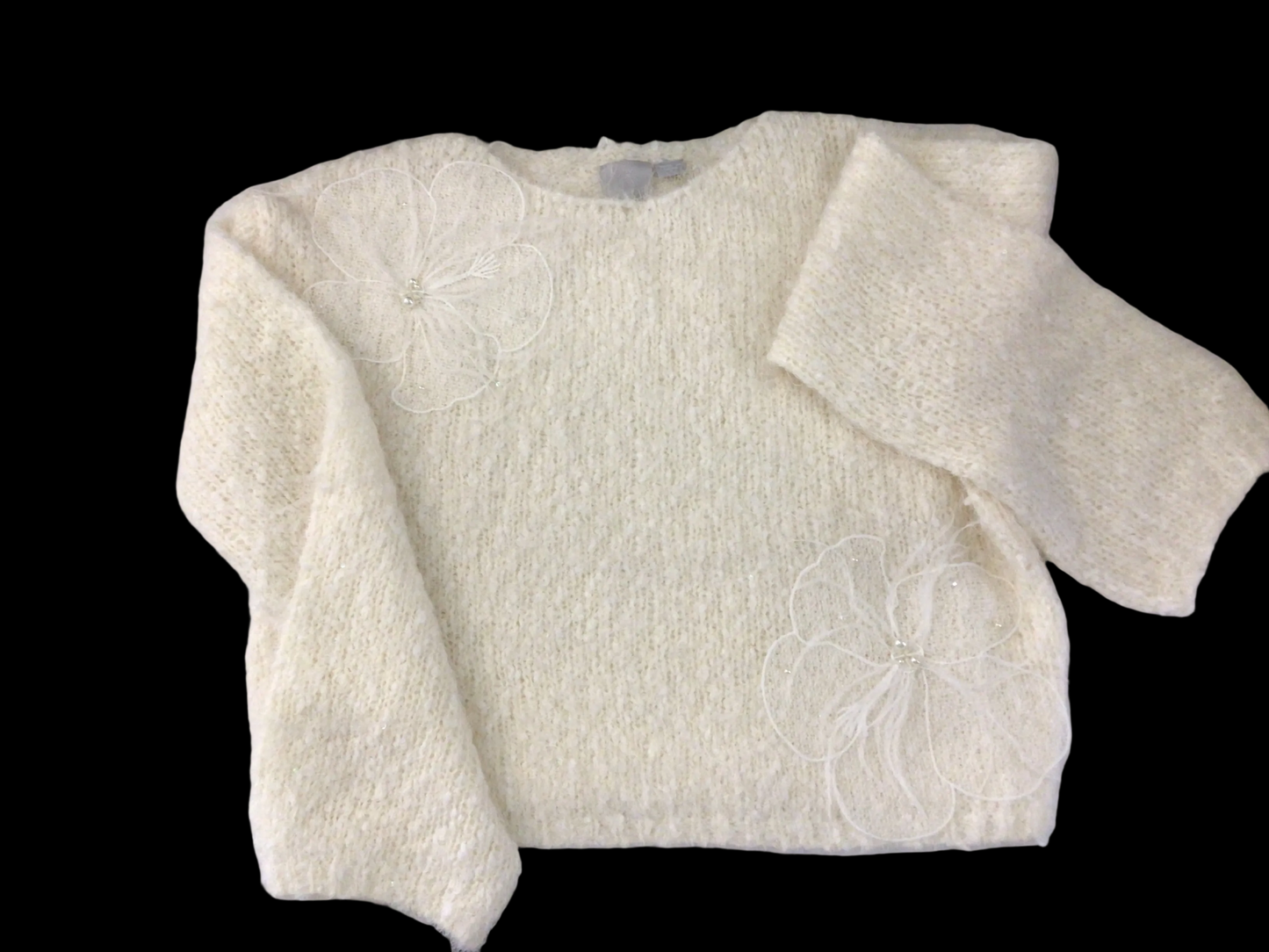 Cozy Flower Sweater in Ivory by Zero Degrees Celsius