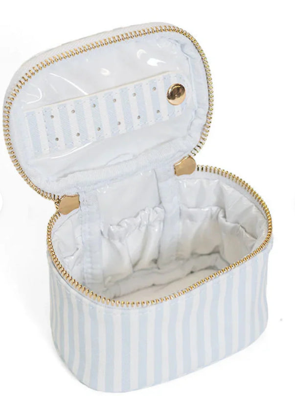 Luxe Jewel Case in Pimlico Stripe Chambray by Trvl Design