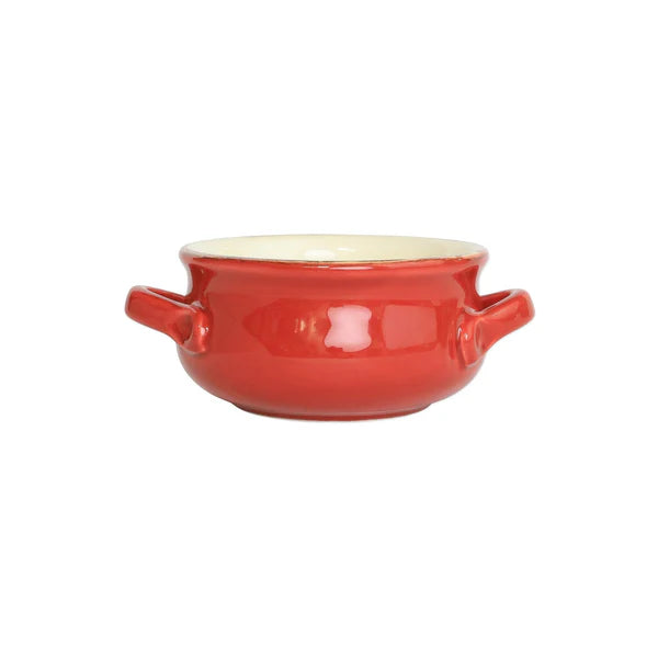 Italian Bakers Small Handled Round Baker in Red by Vietri