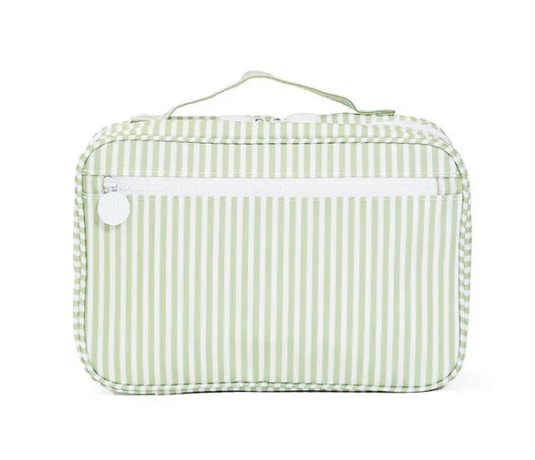 Bundle Up2 Hanging Toiletry Bag in Pimlico Stripe Sage by TRVL Design